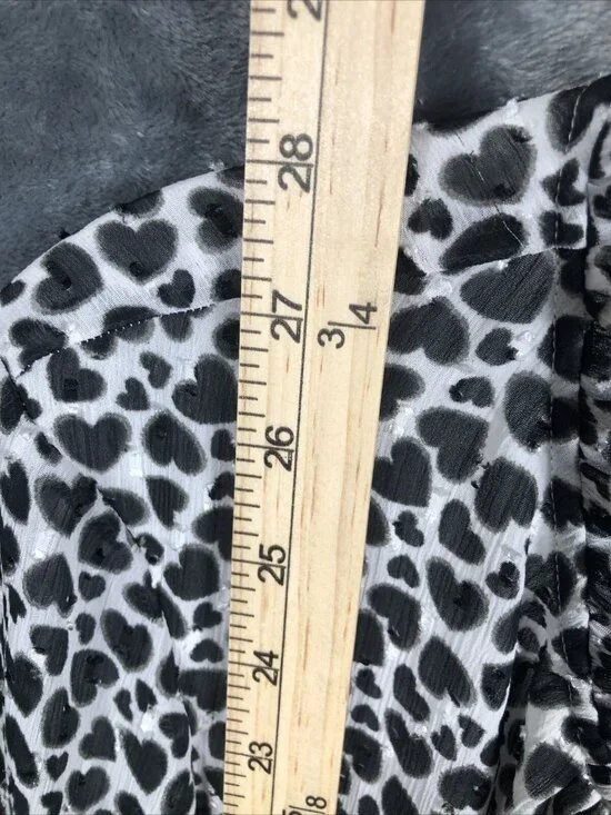 Carolina Belle Woman's Blouse Long Sleeve Animal Print Top Size L Black & White - Picture 13 of 14
